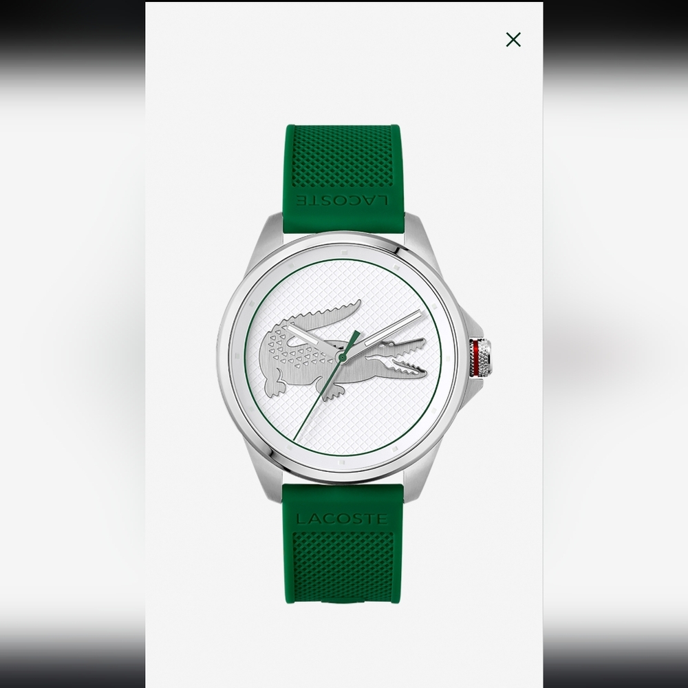 Men’s Lacoste Le Croc Green Silicone Strap
